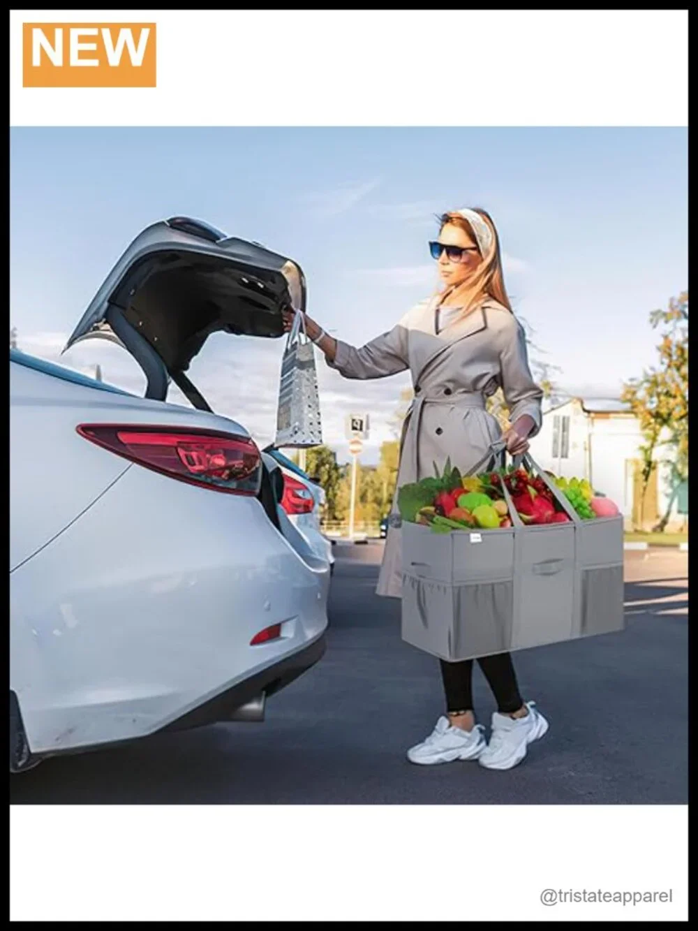 Extra Large Utility Tote Bag 2 Pack Reusable Grocery Bags Heavy Duty Foldable